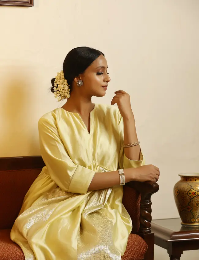 Eeda_Sehej_Yellow_Gather_Dress