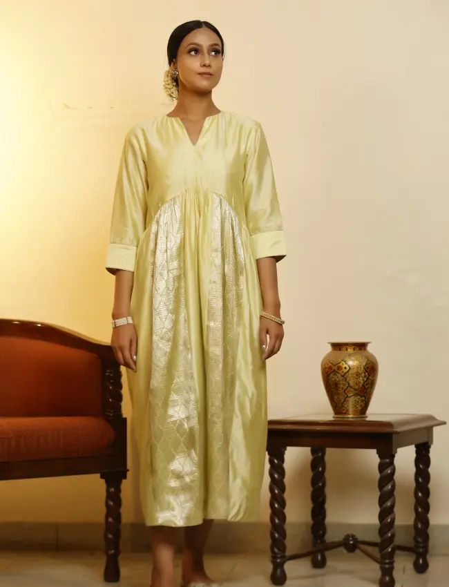 Eeda_Sehej_Yellow_Gather_Dress
