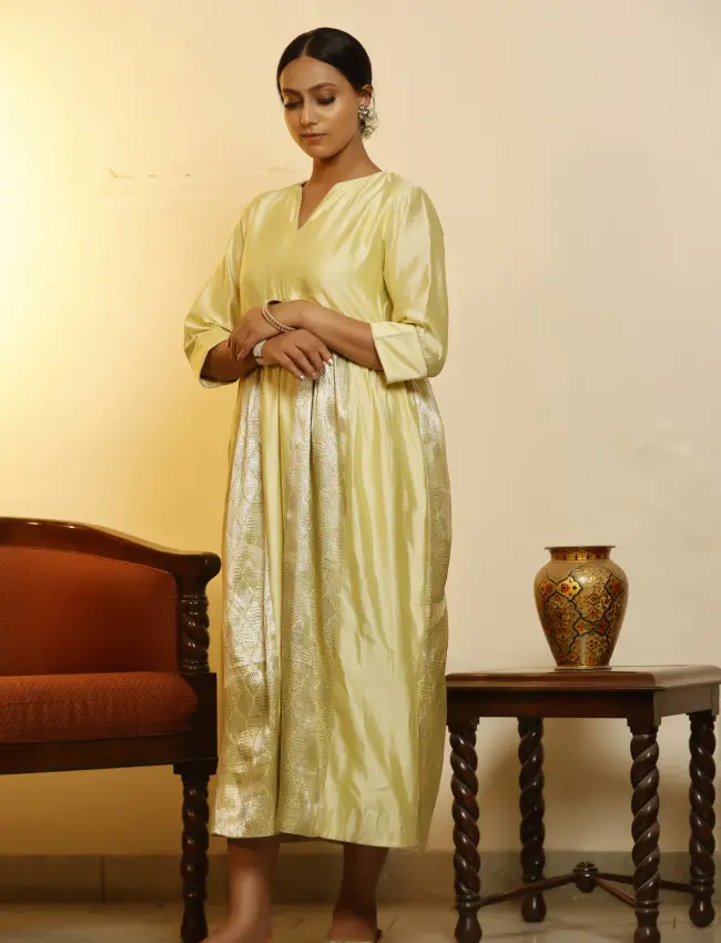 Eeda_Sehej_Yellow_Gather_Dress