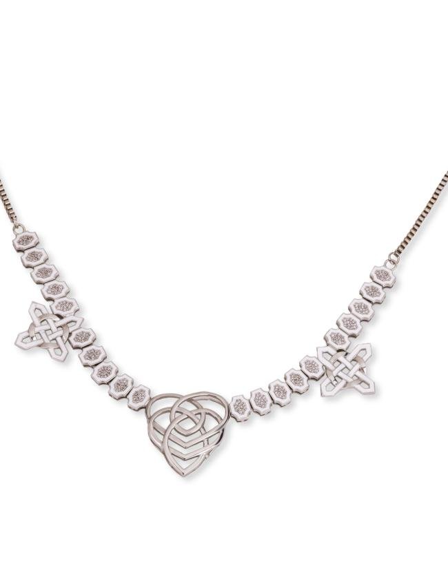 HEXAGONE  NECKPIECE(SILVER PLATED)