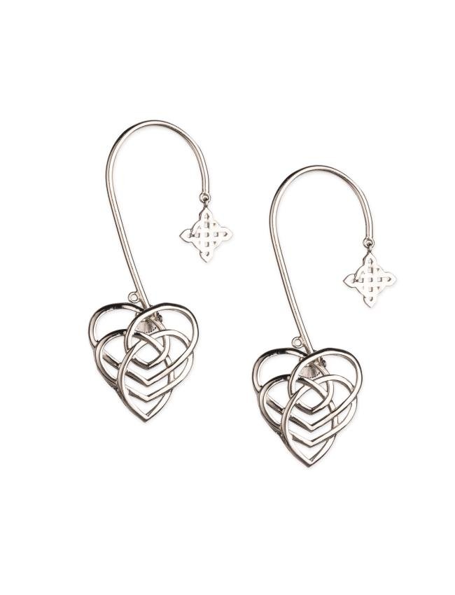 HEXAGONE EARRINGS(SILVER PLATED)