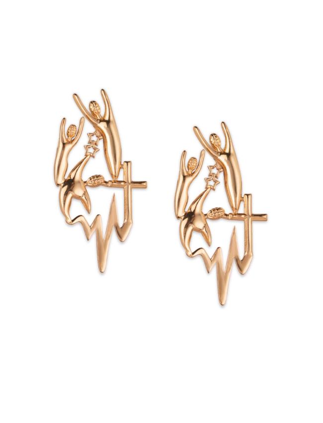 LA CROIX EARRINGS(GOLD PLATED)