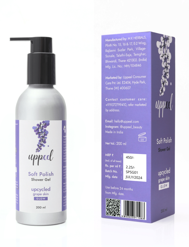 Soft Polish Shower Gel with Upcycled Grape - 200 ml