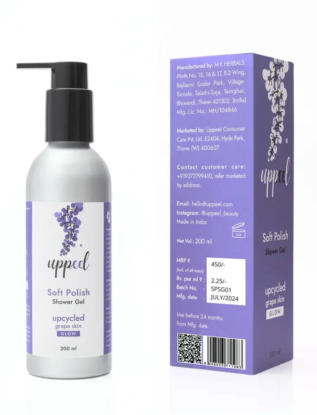 Soft Polish Shower Gel with Upcycled Grape - 200 ml