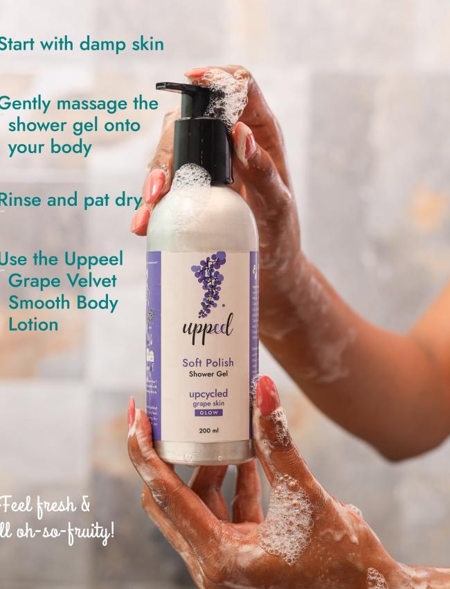 Soft Polish Shower Gel with Upcycled Grape - 200 ml