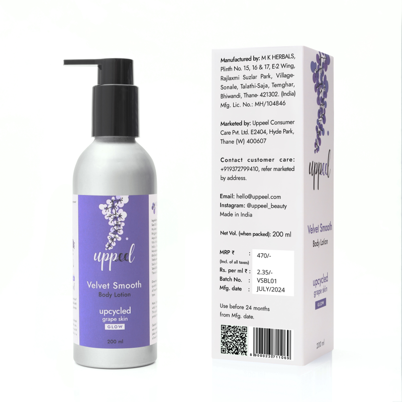 Velvet Smooth Body Lotion with Upcycled Grape - 200 ml