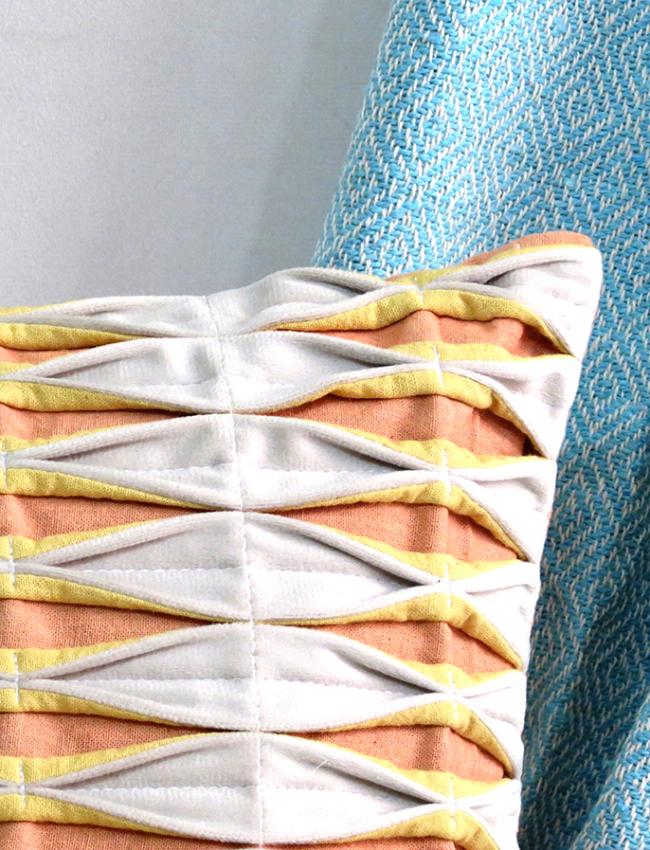 Folded Fabric Velvet With Cotton Cushion Covers 16x16 Inch