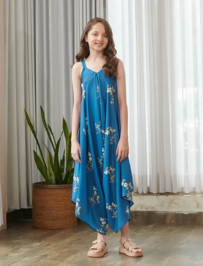 Indra Blue Palazzo Jumpsuit Kids TV_019