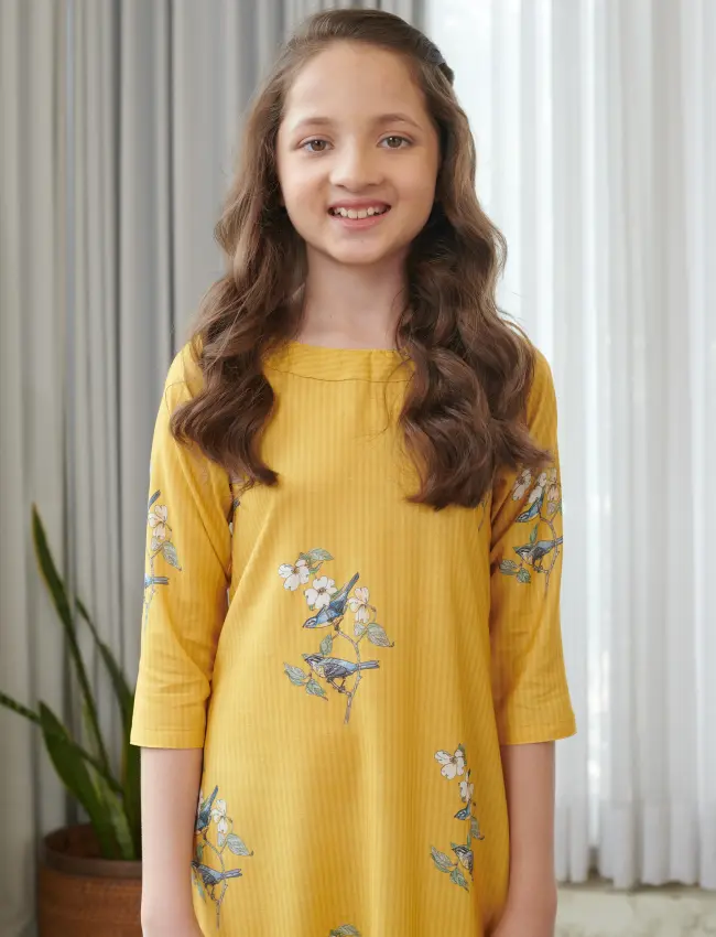 Kesar Yellow Dhoti Jumpsuit Kids TV_020