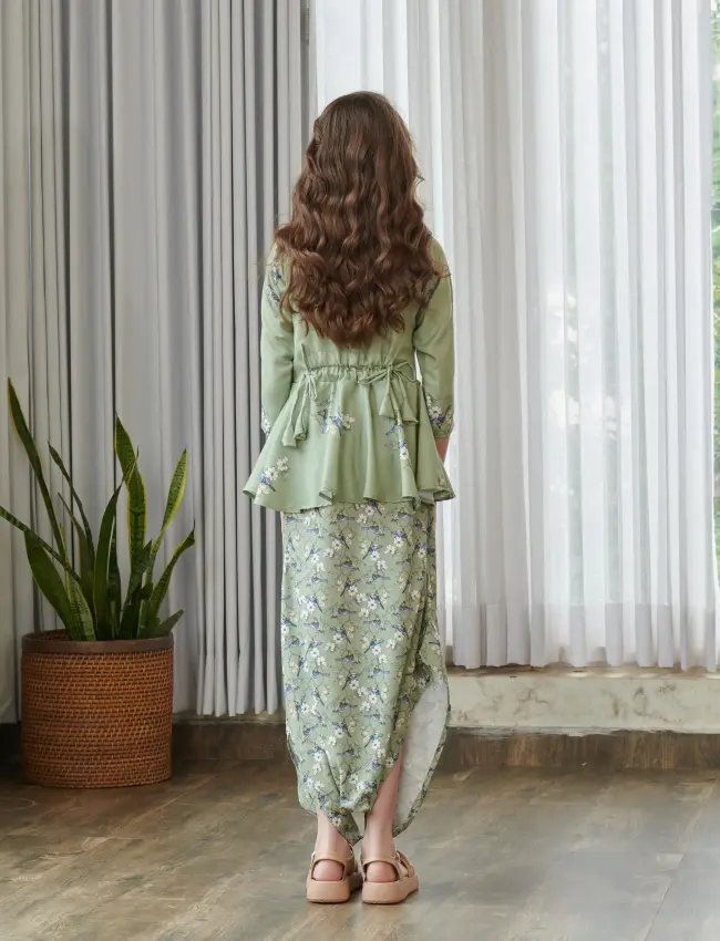 Tulsi Green Peplum Dhoti Jumpsuit Kids TV_023
