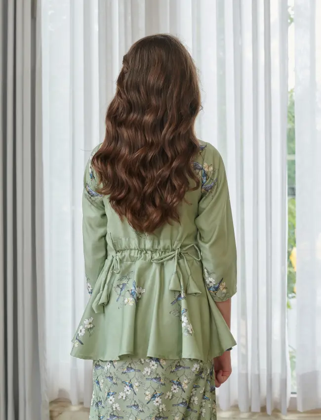 Tulsi Green Peplum Dhoti Jumpsuit Kids TV_023